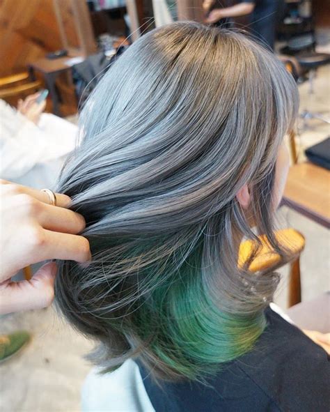 Earl Grey Green Inner Color A Gorgeous Hair Color