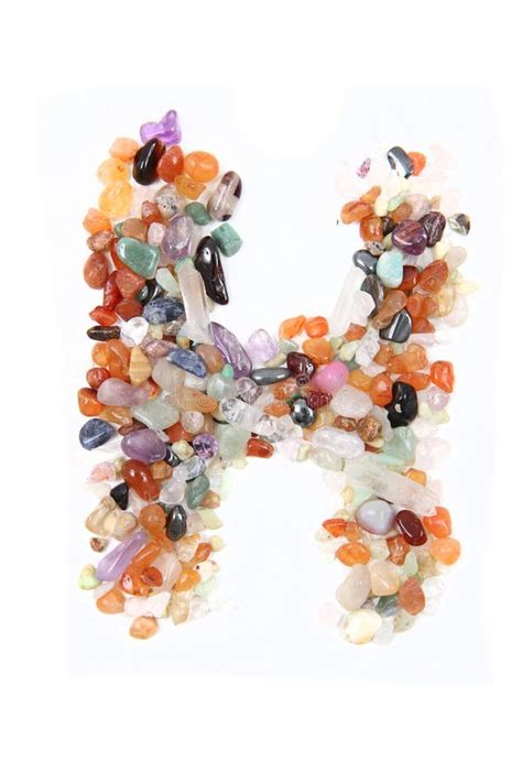Color Natural Gems Alphabet Letter Stock Photo Image Of Natural
