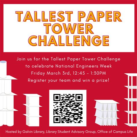 Tallest Paper Tower Challenge