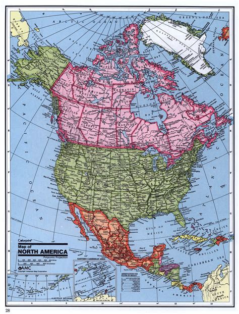 Mapa Político Detallado De América Del Norte América Del Norte