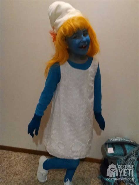 Want to dress up as a smurf for halloween? DIY Girls Smurfette Costume - Costume Yeti