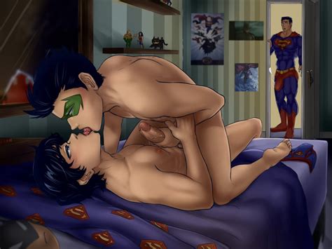 Rule 34 Anal Anal Sex Battle Of The Supersons Best Friends Boner Caught Clark Kent Damian