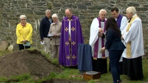 Bangor Abbey Holds Funeral Service For Human Remains Found After 800