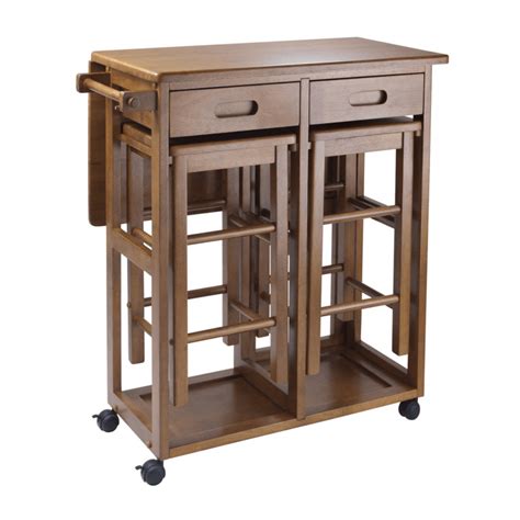 Portable Kitchen Island With Drop Leaf