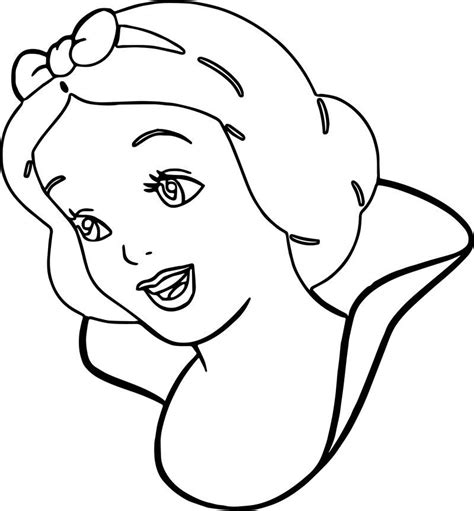 Snow white and her prince coloring page. Snow White Talking Face Coloring Page | Coloring pages ...