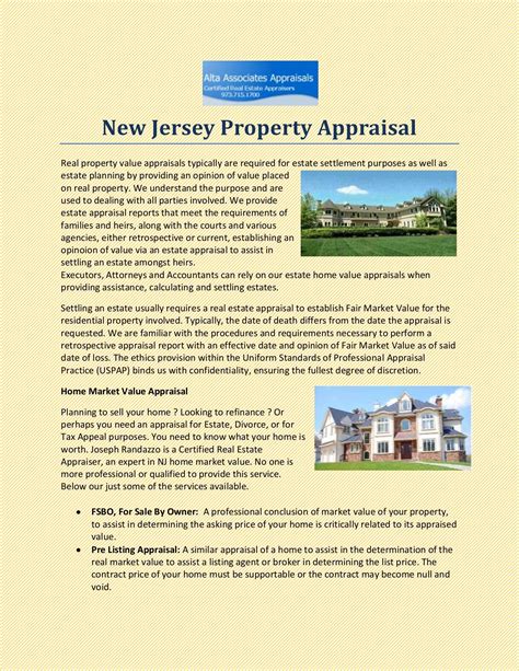 New Jersey Property Appraisal Altaassociatesinc Page Flip