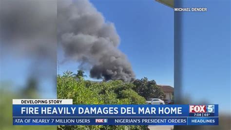 Fire Heavily Damages Del Mar Home