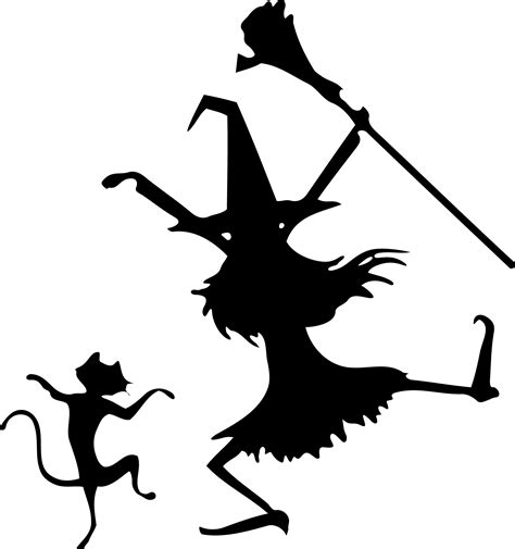 Dancing Witch Silhouette Halloween Silhouettes Halloween Embroidery