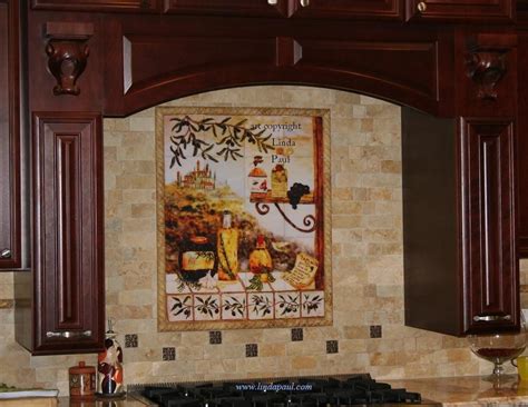 Tuscan Backsplash Tile Murals Tuscany Design Kitchen Tiles Tuscan