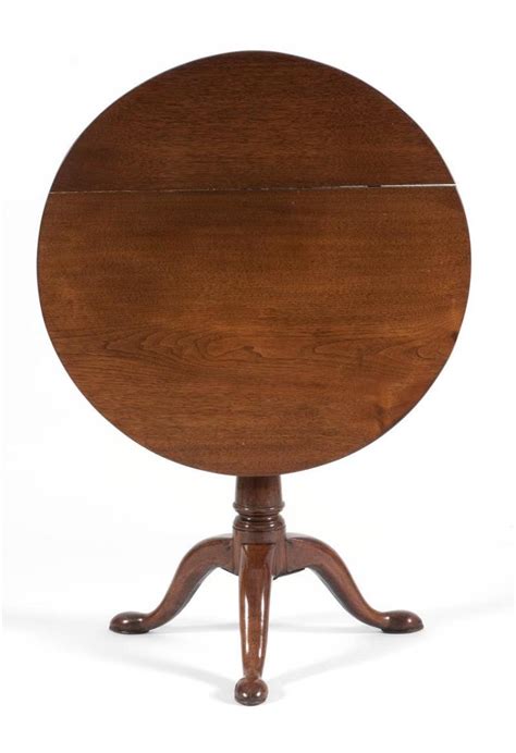Sold Price Antique American Queen Anne Birdcage Tilt Top Tea Table In