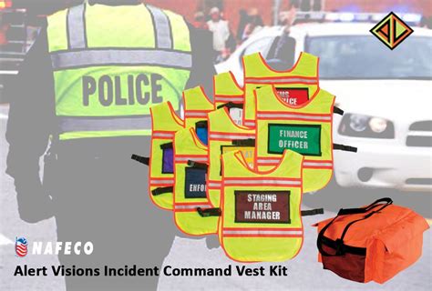 Alert Visions Incident Command Vest Kit 8 Vests W Panels Includes