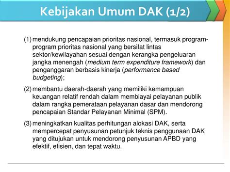 Ppt Kebijakan Pengalokasian Dana Alokasi Khusus Ta Powerpoint