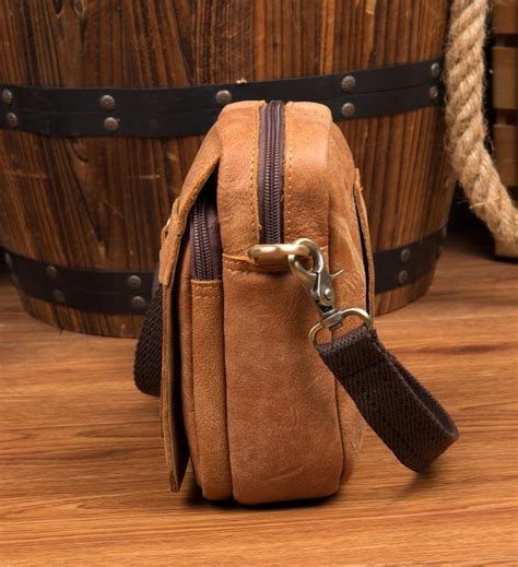 Leather Belt Pouch Mens Small Cases Waist Bag Shoulder Bag For Men