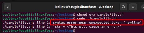 How To Fix The Syntax Error Near Unexpected Token Newline Error Its Linux FOSS