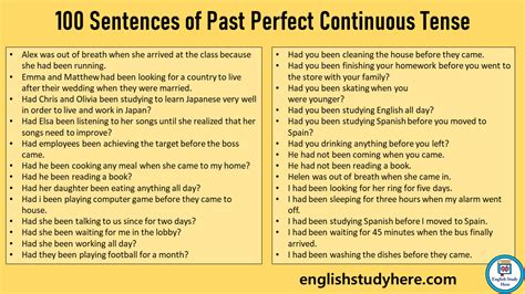 5 Examples Of Past Perfect Continuous Tense Best Games Walkthrough