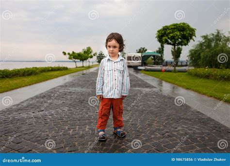 The Boy Is Walking In The Park Stock Photo Image Of River Runner