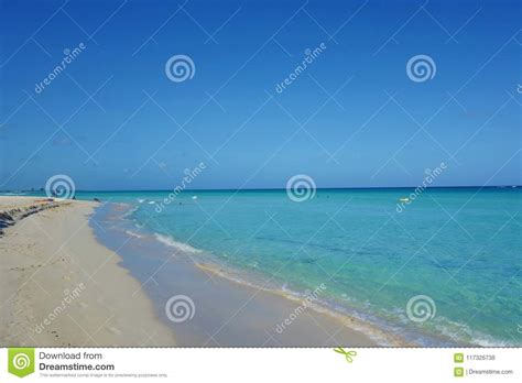 The Famous Tropical Beach Of Varadero In Cuba With A Calm Turquoise