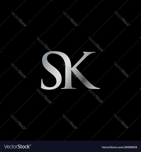 Sk Logo Modern Sk Initial Logo Royalty Free Vector Image