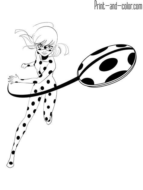 Miraculous Tales Of Ladybug And Cat Noir Coloring Pages Print And