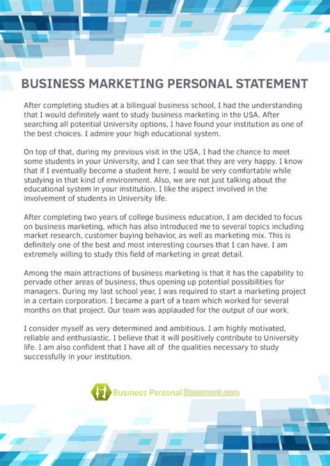 Most students find that starting a personal statement is the hardest part, so here's the university uses cookies on this website to provide the best experience possible including delivering personalised content on this website, other. http://www.businesspersonalstatement.com/personal ...