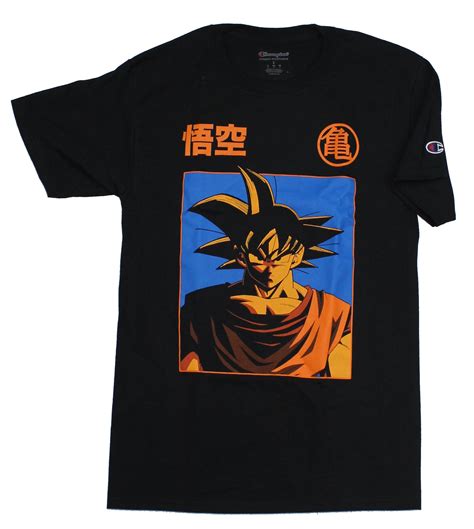 T shirt dragon ball z goku. Dragon Ball Z Champion Mens T-Shirt - Goku Blue orange Box Image | eBay