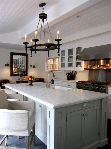 (via oliver and rust) 10. beadboard ceiling grey island beams by colette | Home ...