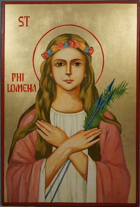 Saint Philomena Hand Painted Icon Blessedmart
