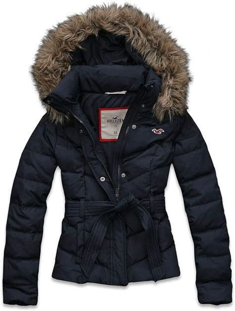 Hollister Womens Grandview Feather Down Jacket Navy Large