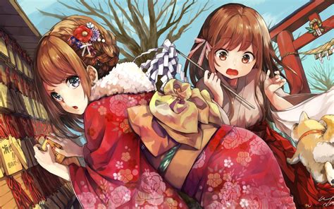 27 Anime Girl In Kimono Wallpaper Baka Wallpaper