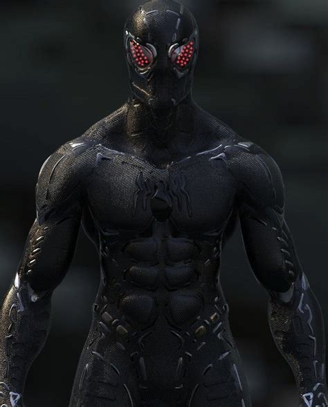 Spider Man Black Vibranium Suit Marvel Spiderman Black