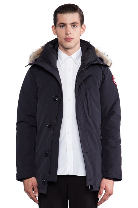 Canada Goose Chateau Parka With Coyote Fur Trim In Blue For Men Navy