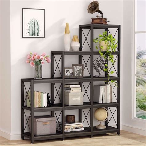 It's just the right size. Tribesigns 12 Shelves Bookshelf, Industrial Ladder Corner ...