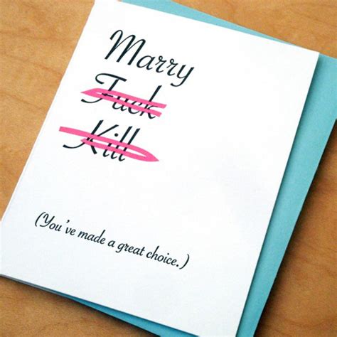 Marry Fuck Kill Card By Mcbittersons Outer Layer