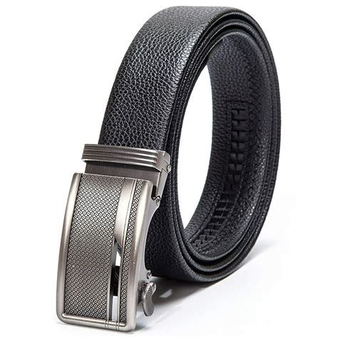 Km Legend Mens Belt Genuine Leather Belt Automatic Buckle Ratchet