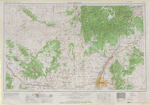 Albuquerque Topographic Map Nm Usgs Topo 1250000 Scale