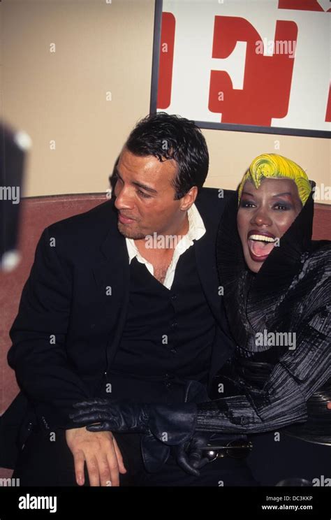 Grace Jones With Husband Atila1997 New Year Celebration At Life Club