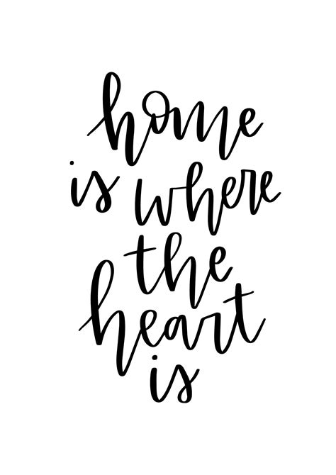 Home Is Where The Heart Is Hand Lettering Poster Print Etsy Hand Lettering Lettering Where