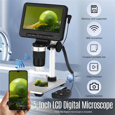 Adjustable Wifi Wireless Digital Microscope Camera With 5 Inch Lcd 500