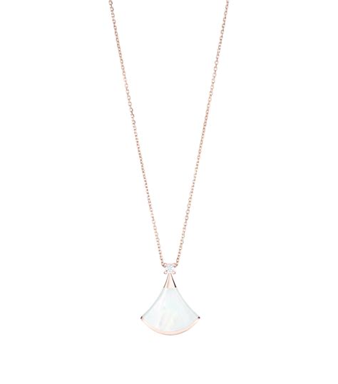 Bvlgari Rose Gold Mother Of Pearl And Diamond Divas Dream Necklace