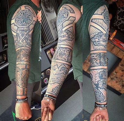 Cool Celtic Sleeve Tattoo Designs For Men Guide Celtic