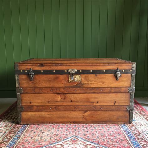 Trunks And Chests Pine Chests Tv Stand Chest Vintage Steamer Trunk
