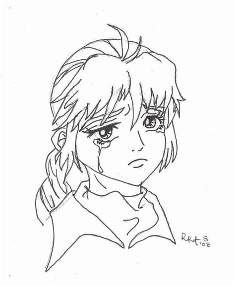 Print our free coloring pages. Sad Anime Coloring Pages at GetColorings.com | Free ...