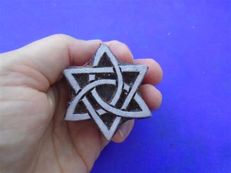 Celtic Trinity Knot Triquetra Triangle Print Block Stamp Hand Etsy
