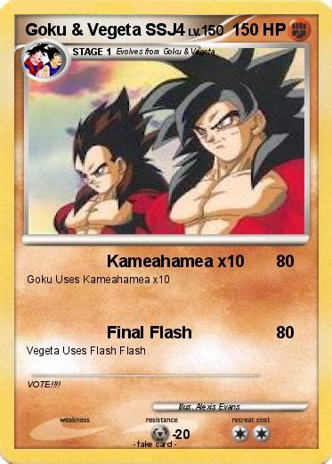 Pokémon Goku Vegeta Ssj4 Kameahamea X10 My Pokemon Card