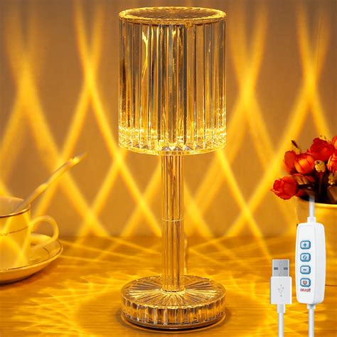 MORIMA Crystal Table Lamp Diamond Table Lamp 3 Wire Control Dimmable
