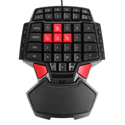 Single Hand Gaming Keyboard Usb Wired Keypad 3200 Dpi Mouse For Ps4 Pc Game One Handed Ergonomic