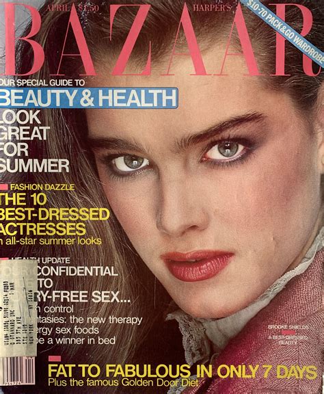 Brooke Shields Covers Harpers Bazaar Magazine United States April 1980 Brooke Shields