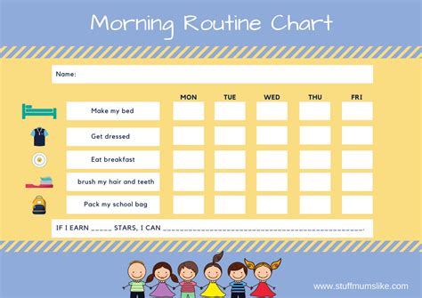 Kids Morning Routine Checklist With Free Printable