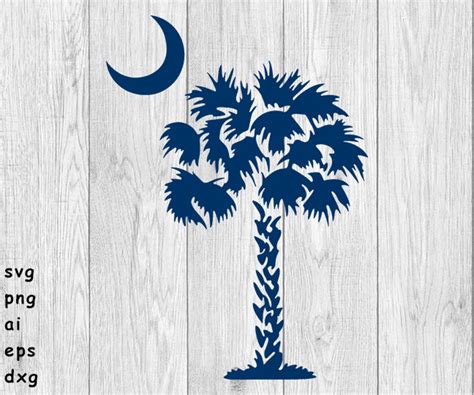 Palmetto Moon Logo 3 Svg Png Ai Eps And Dxf File Types Etsy