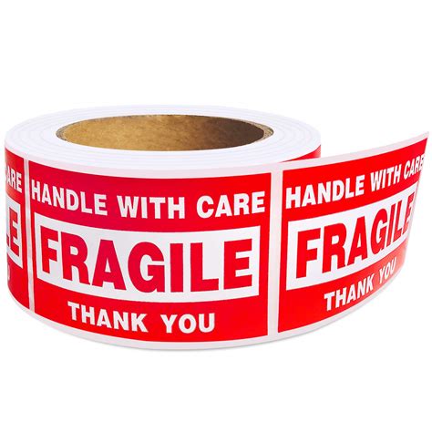 Buy Pf Tech 1 Roll 500 Labels Fragile Stickers 2 X 3 Inch Handle